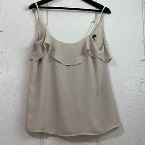 Foreign Exchange Beige flowy shirt sz L